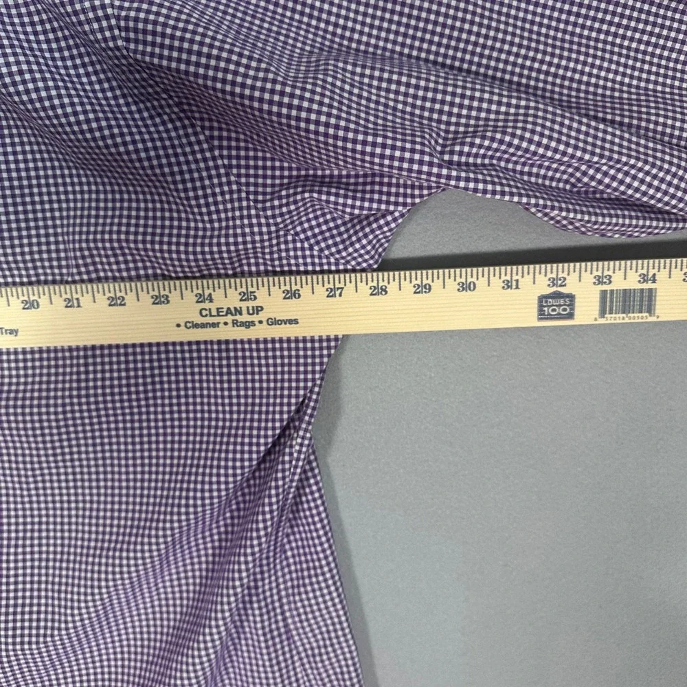 Polo Ralph Lauren Regent Classic Fit Gingham‎ Dress Shirt Mens 18 36/37 Purple